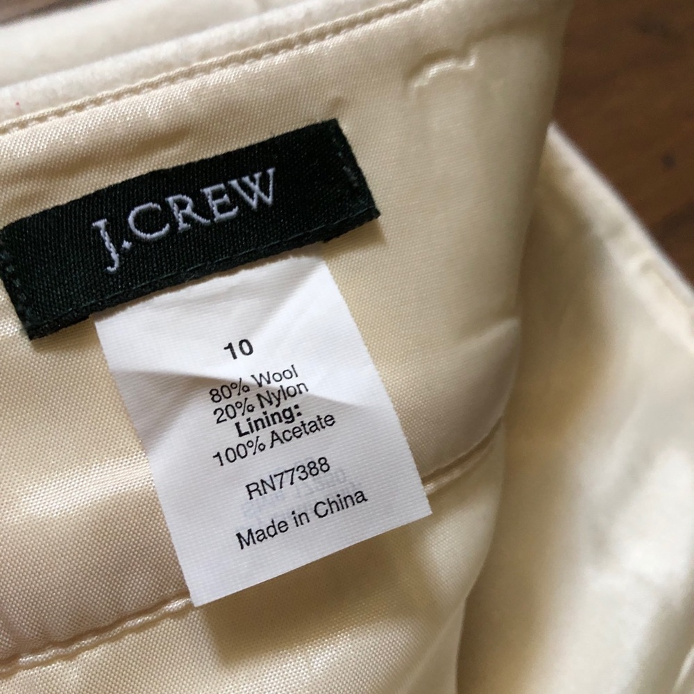 J. Crew Wool Mini Skirt Fully Lined w/Pockets sz10 - Picture 5 of 6
